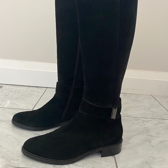 Aquatalia Giada Waterproof Black Tall Riding Boots - Picture 6 of 12